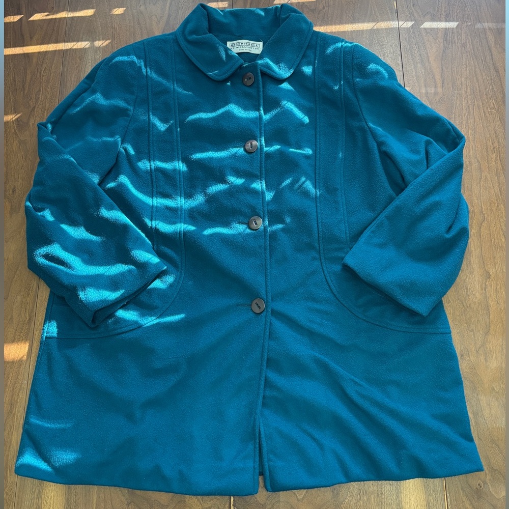 Vintage 60’s American Ladies Union Made Teal Peacoat - Picture 3 of 13